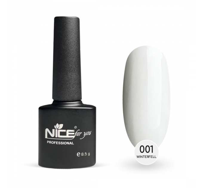 Гель-лак Nice for you Winterfell Basic №001 Белоснежный 8.5 г