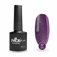 Светоотражающий гель-лак Nice for you Shiny Cat Eye №07 с эффектом кошачьего глаза Лавандовый 8.5 г
