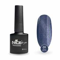 Светоотражающий гель-лак Nice for you Shiny Cat Eye №09 с эффектом кошачьего глаза Сливовый 8.5 г