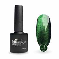 Гель-лак Nice for you Magic cat №11 Ярко-зеленый 8.5 г