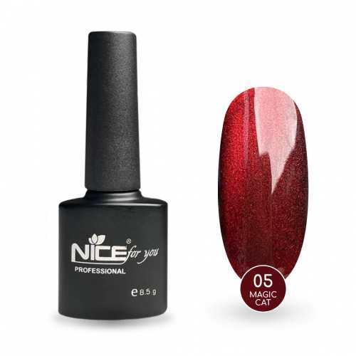 Гель-лак Nice for you Magic cat №05 Красный 8.5 г