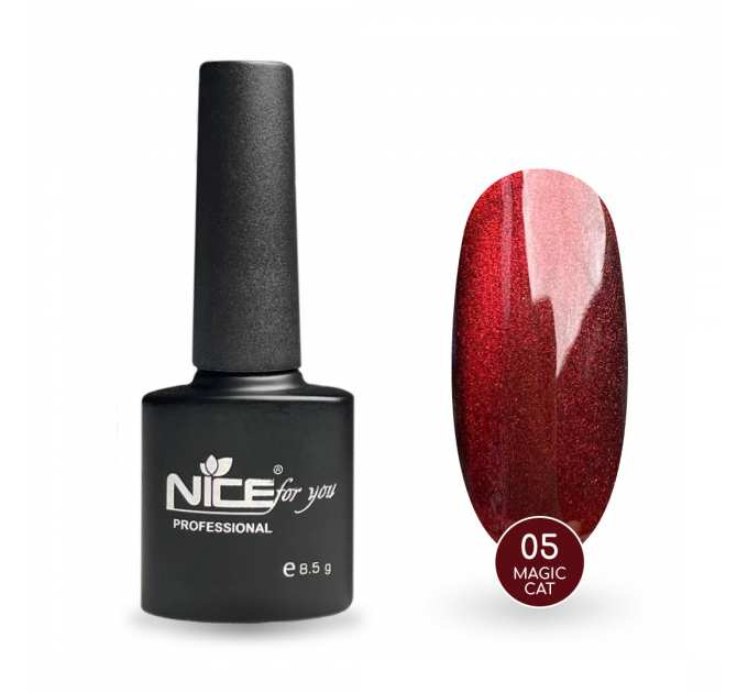 Гель-лак Nice for you Magic cat №05 Красный 8.5 г