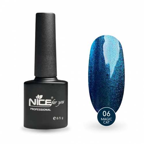 Гель-лак Nice for you Magic cat №06 Синий 8.5 г