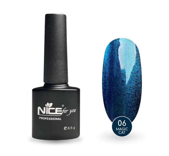 Гель-лак Nice for you Magic cat №06 Синий 8.5 г