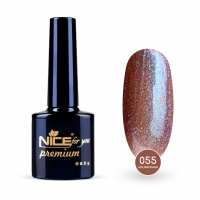 Гель-лак Nice for you Aquawoman Premium №055 Коричнево-синий 8.5 г