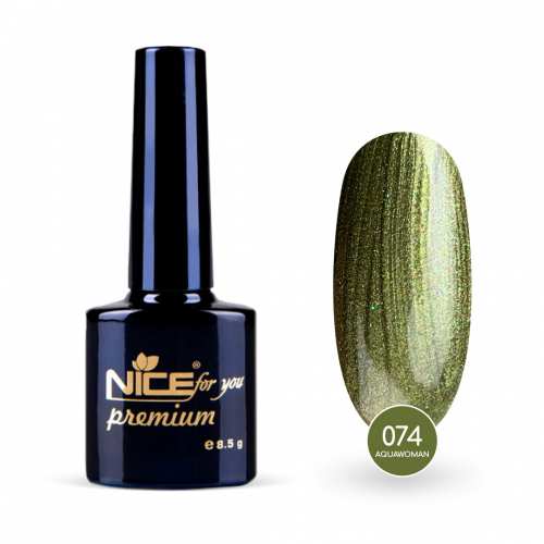 Гель-лак Nice for you Aquawoman Premium №074 Оливковый 8.5 г