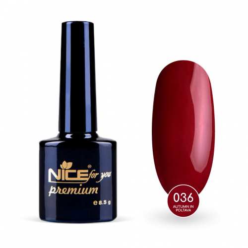 Гель-лак Nice for you Autumn in Poltava Premium №036 Кирпичный 8.5 г