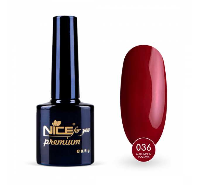 Гель-лак Nice for you Autumn in Poltava Premium №036 Кирпичный 8.5 г