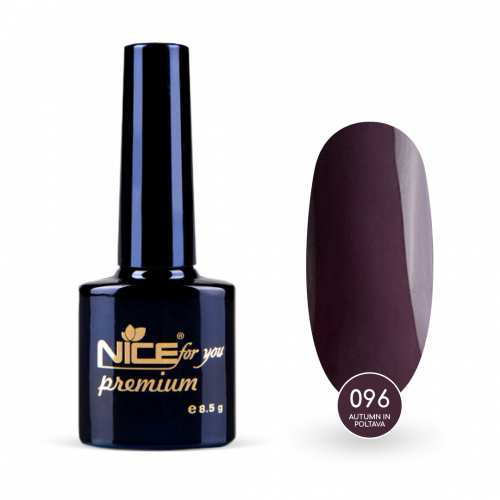 Гель-лак Nice for you Autumn in Poltava Premium №096 Баклажановый 8.5 г