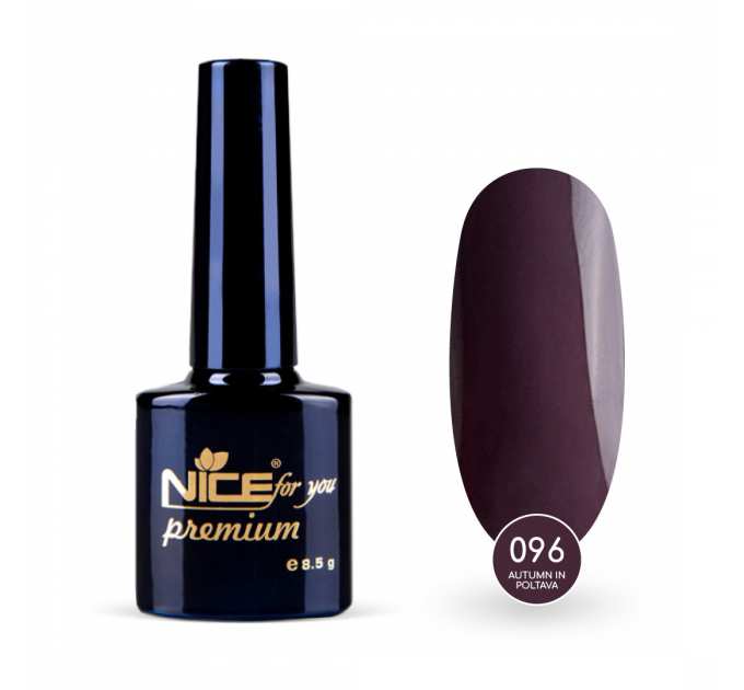 Гель-лак Nice for you Autumn in Poltava Premium №096 Баклажановый 8.5 г