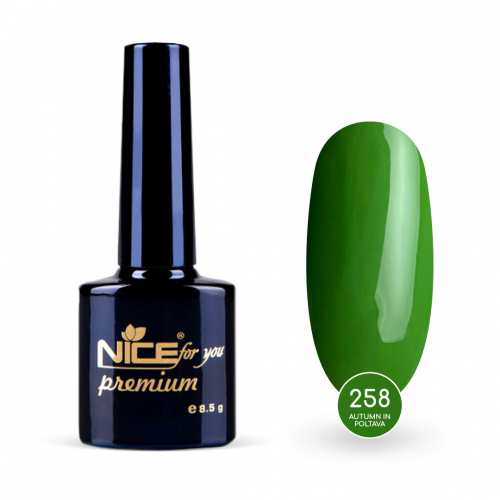 Гель-лак Nice for you Autumn in Poltava Premium №258 Зеленый 8.5 г