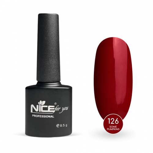 Гель-лак Nice for you Some Pumpkins Basic №126 Темно-красный 8.5 г