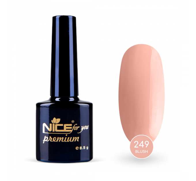 Гель-лак Nice for you Blush Premium №249 Розово-персиковый 8.5 г