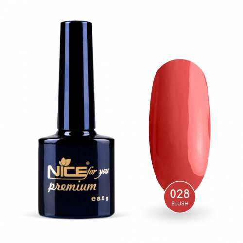 Гель-лак Nice for you Blush Premium №028 Коричнево-красный 8.5 г