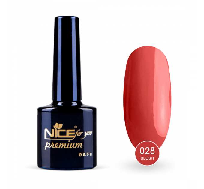 Гель-лак Nice for you Blush Premium №028 Коричнево-красный 8.5 г