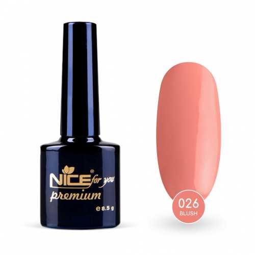 Гель-лак Nice for you Blush Premium №026 Розово-персиковый 8.5 г