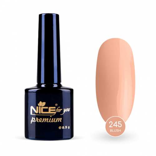 Гель-лак Nice for you Blush Premium №245 Бежево-персиковый 8.5 г