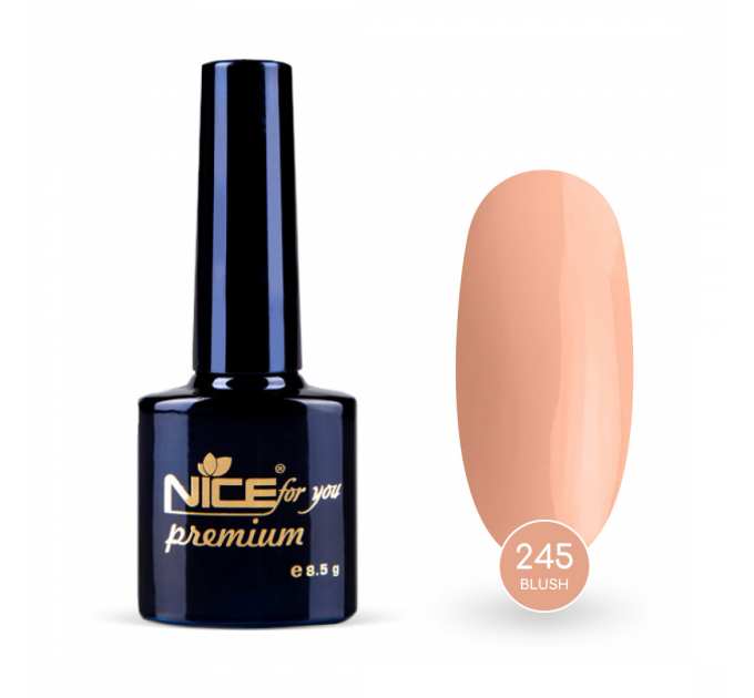 Гель-лак Nice for you Blush Premium №245 Бежево-персиковый 8.5 г