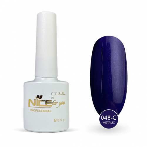 Гель-лак Nice for you Metalic Cool 048-С Сине-фиолетовый 8.5 г