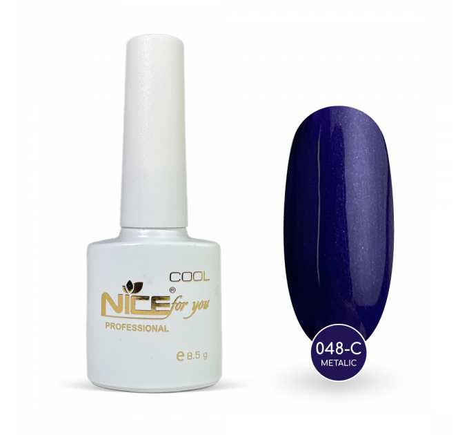 Гель-лак Nice for you Metalic Cool 048-С Сине-фиолетовый 8.5 г