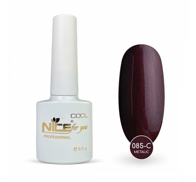 Гель-лак Nice for you Metalic Cool 085-С Сливовый 8.5 г