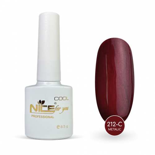 Гель-лак Nice for you Metalic Cool 212-С Глинтвейн 8.5 г