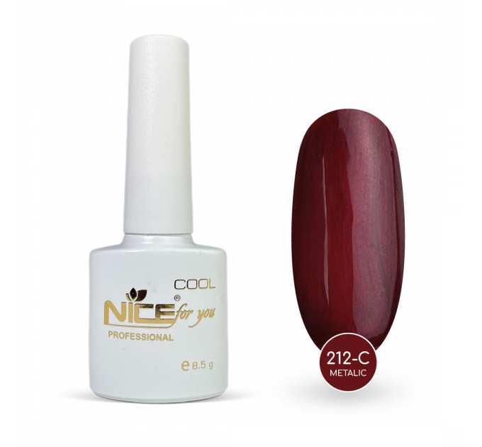 Гель-лак Nice for you Metalic Cool 212-С Глинтвейн 8.5 г