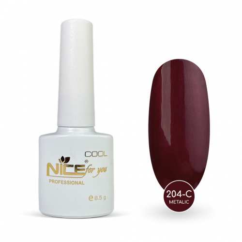 Гель-лак Nice for you Metalic Cool 204-С Вишневый 8.5 г