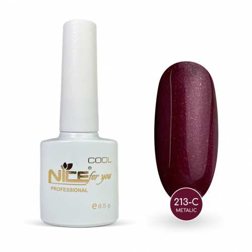 Гель-лак Nice for you Metalic Cool 213-С Баклажанный 8.5 г