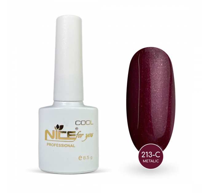 Гель-лак Nice for you Metalic Cool 213-С Баклажанный 8.5 г
