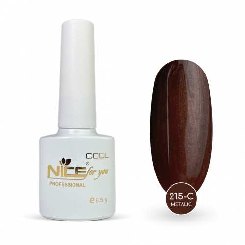Гель-лак Nice for you Metalic Cool 215-С Бронзовый 8.5 г