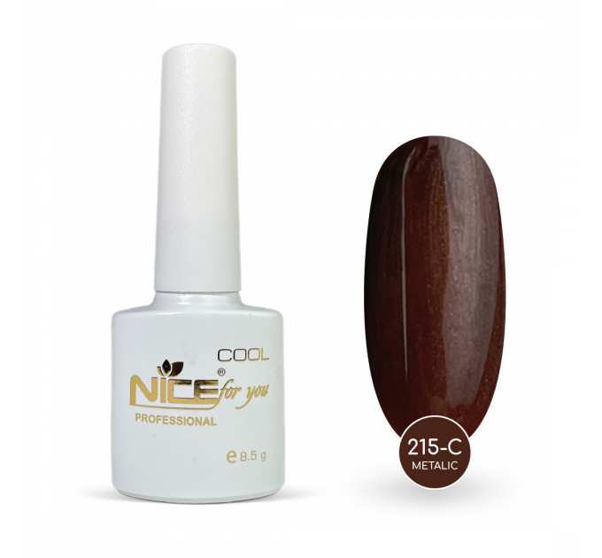 Гель-лак Nice for you Metalic Cool 215-С Бронзовый 8.5 г