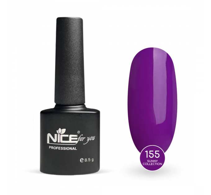 Гель-лак Nice for you Sunny Collection Basic №155 Розово-фиолетовый 8.5 г