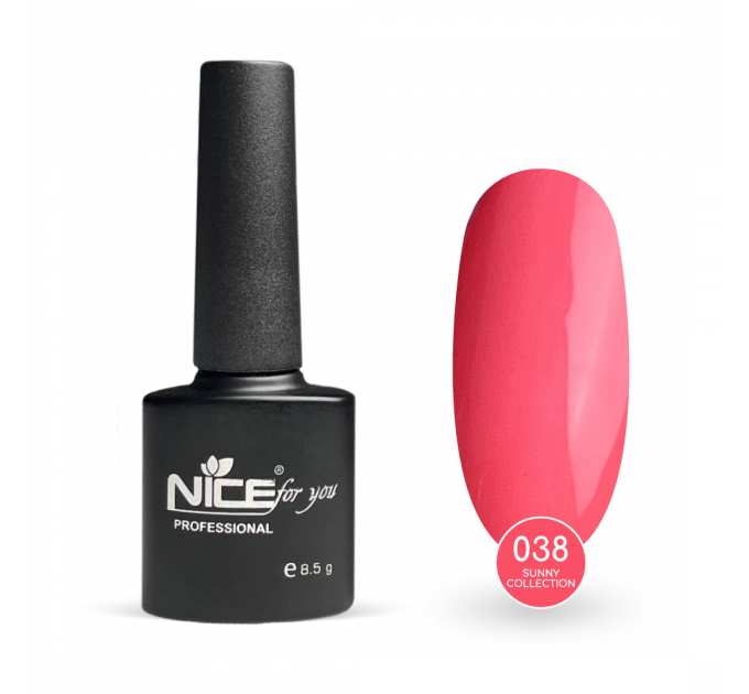 Гель-лак Nice for you Sunny Collection Basic №038 Ярко-розовый 8.5 г