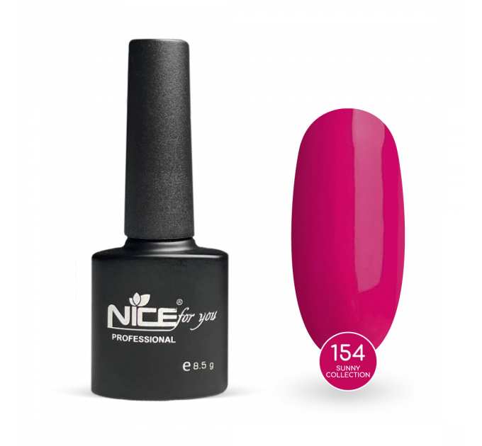 Гель-лак Nice for you Sunny Collection Basic №154 Малиновый 8.5 г