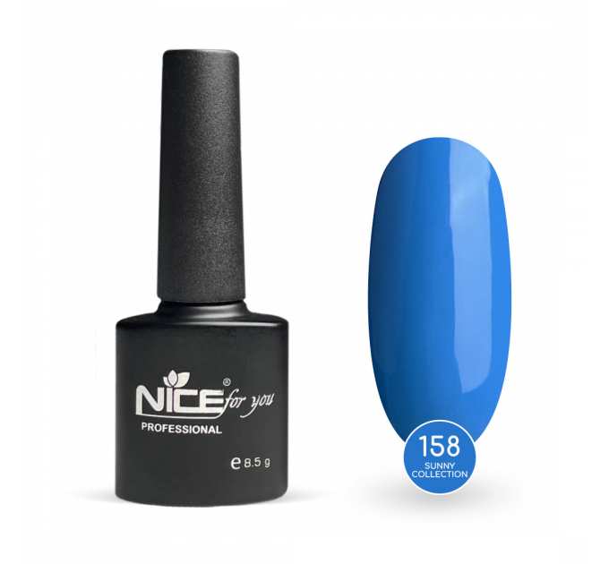 Гель-лак Nice for you Sunny Collection Basic №158 Синий 8.5 г