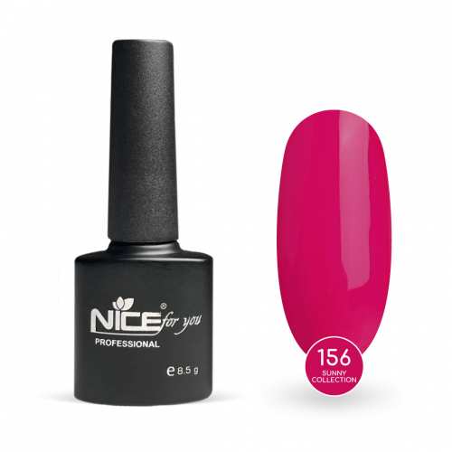 Гель-лак Nice for you Sunny Collection Basic №156 Кислотно-розовый 8.5 г
