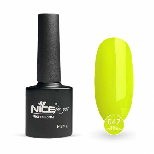 Гель-лак Nice for you Sunny Collection Basic №047 Кислотно-лаймовый 8.5 г