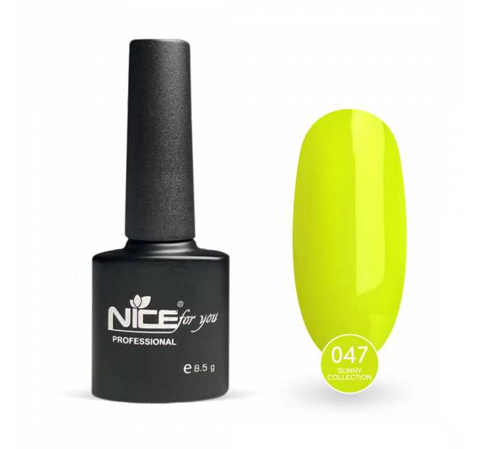 Гель-лак Nice for you Sunny Collection Basic №047 Кислотно-лаймовый 8.5 г