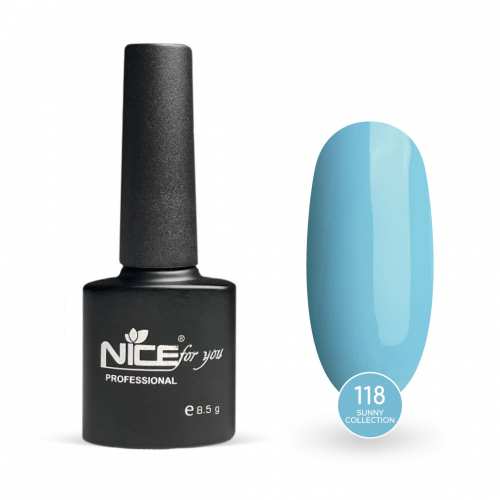 Гель-лак Nice for you Sunny Collection Basic №118 Небесный 8.5 г