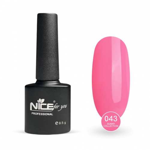 Гель-лак Nice for you Sunny Collection Basic №043 Нежно-розовый 8.5 г