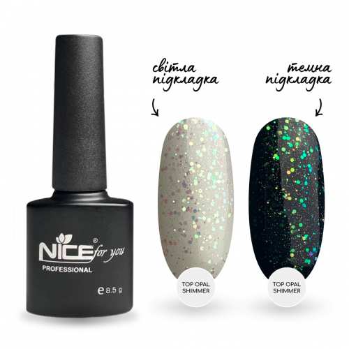 Топ Nice for you Opal Shimmer с зеленым глитером 8.5 г