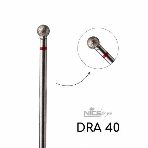 Фреза алмазная Nice for you ШАР DRA 40 Красный