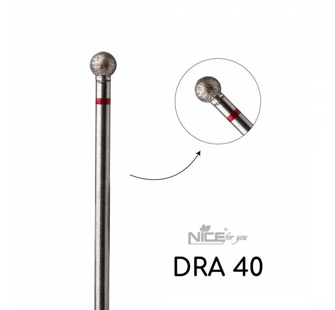 Фреза алмазная Nice for you ШАР DRA 40 Красный