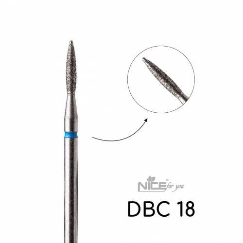 Фреза алмазная Nice for you ПЛАМЯ DBС 18 Синее
