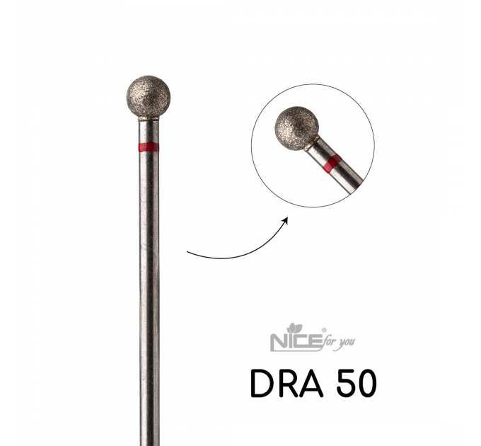 Фреза алмазная Nice for you ШАР DRA 50 Красный