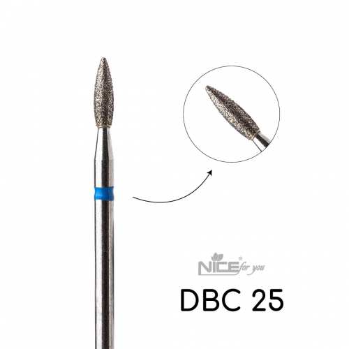 Фреза алмазная Nice for you ПЛАМЯ DBС 25 Синее