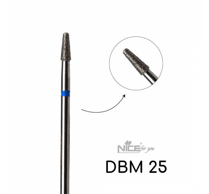 Фреза алмазная Nice for you КОНУС DBM 25 Синий