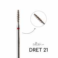 Фреза алмазная Nice for you ТОРНАДО ЦИЛИНДР DRET 21 Красный