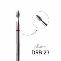 Фреза алмазная Nice for you ПЛАМЯ DRB 23 Красное (почка)